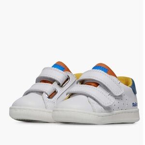 NWT FALCOTTO Kiner Sneaker in White/Orange/Blue